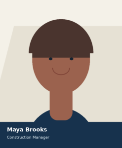 Maya Brooks - fictional demonstration profile